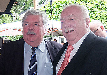 Unter Kollegen: Freddy Thielemans, ehemaliger Bürgermeister von Brüssel, und Michael Häupl, Bürgermeister von Wien