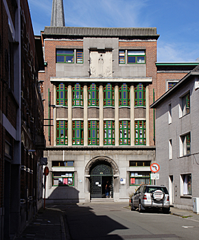 Art deco Architektur Niewstraat Schule des Ordens der Hieronymiten, 132, Arch August und Leander Waterschoot
